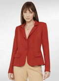 Blazer feminino forrado com ombreiras