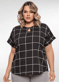 Blusa Feminina plus size manga curta