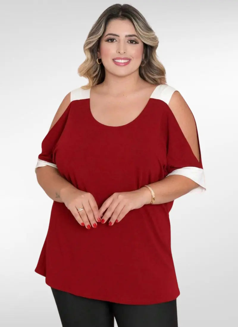 Blusa Feminina plus size ciganinha