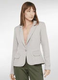 Blazer feminino forrado com ombreiras