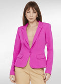 Blazer feminino forrado com ombreiras