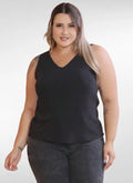 Regata Feminina plus size em tecido duna