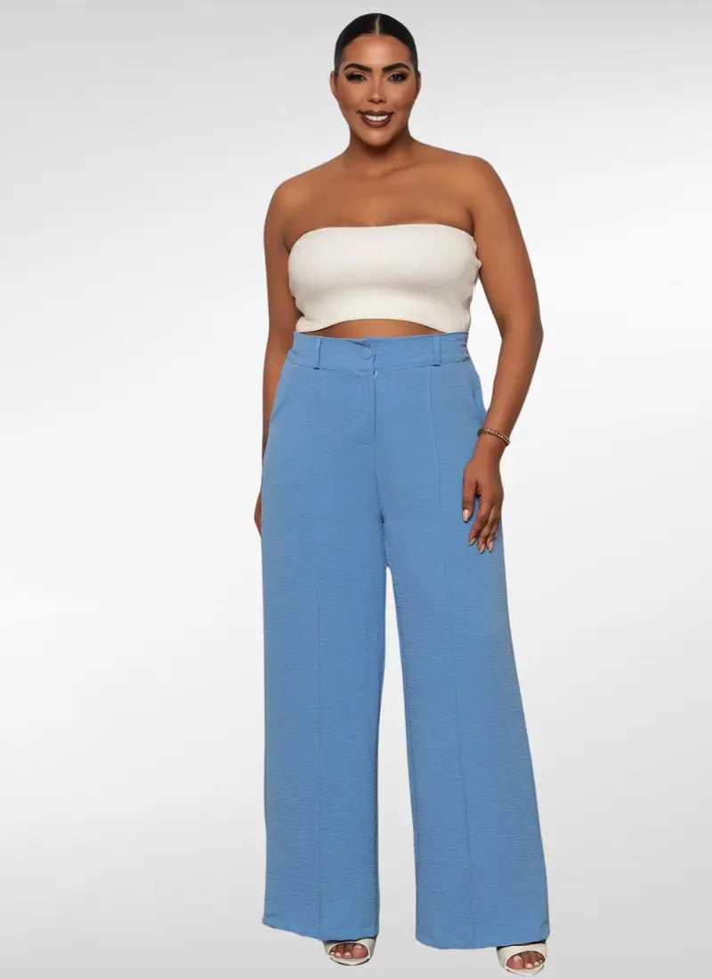 Calça Feminina plus size pantalona tecido duna