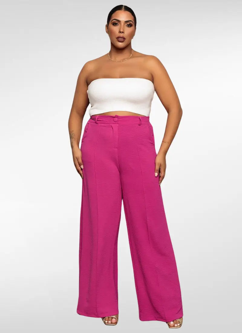 Calça Feminina plus size pantalona tecido duna