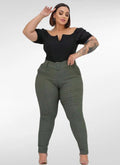 Calça Feminina alfaiataria plus size skinny