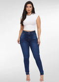 Calça Jeans Feminina Skinny Básica Com Elastano