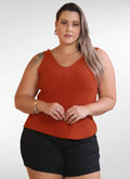 Regata Feminina plus size em tecido duna