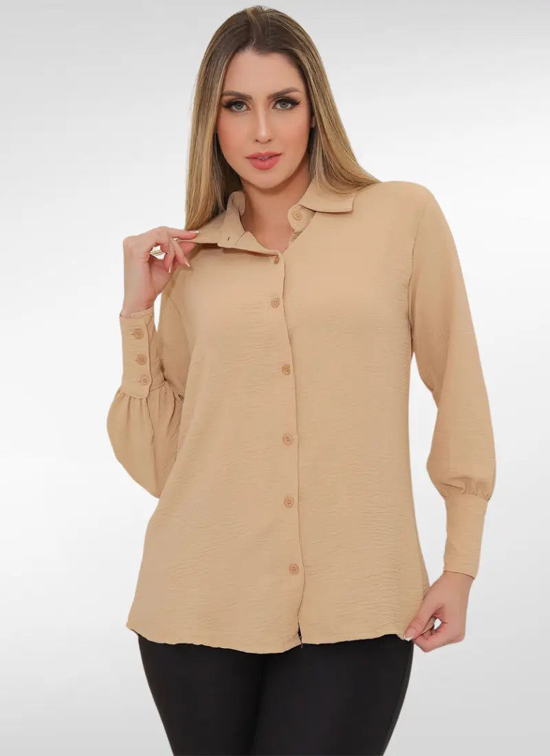 Camisa Feminina ampla manga longa