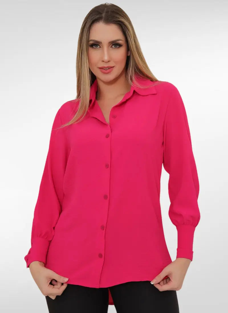 Camisa Feminina ampla manga longa