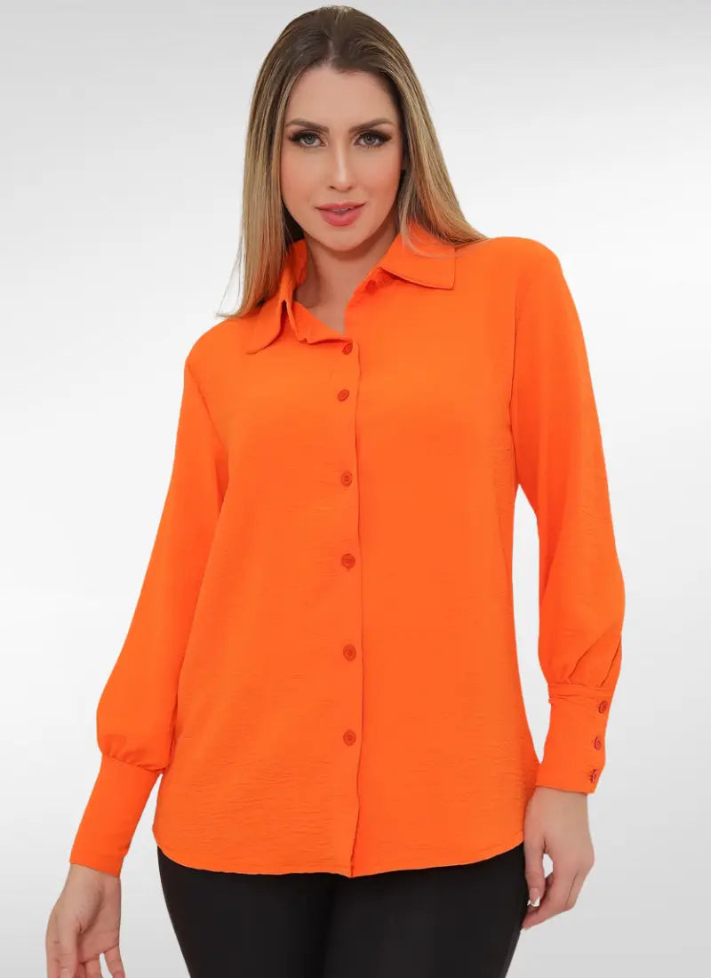 Camisa Feminina ampla manga longa