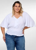 Blusa Feminina plus size manga morcego