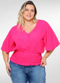 Blusa Feminina plus size manga morcego