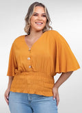 Blusa Feminina plus size manga morcego