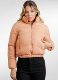 Jaqueta Feminina puffer gola alta