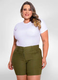 Bermuda Feminina alfaiataria plus size social