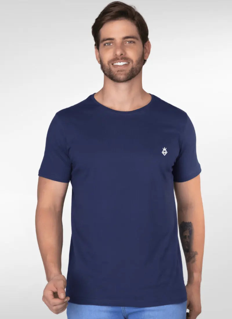 Camiseta masculina básica lisa heyju