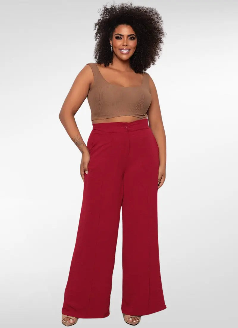 Calça Feminina plus size pantalona duna