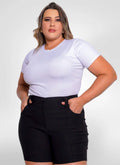 Bermuda Feminina alfaiataria plus size social