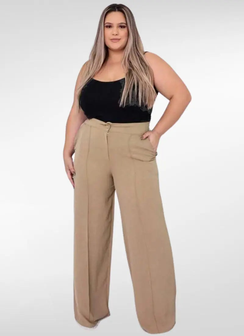 Calça Feminina plus size pantalona duna