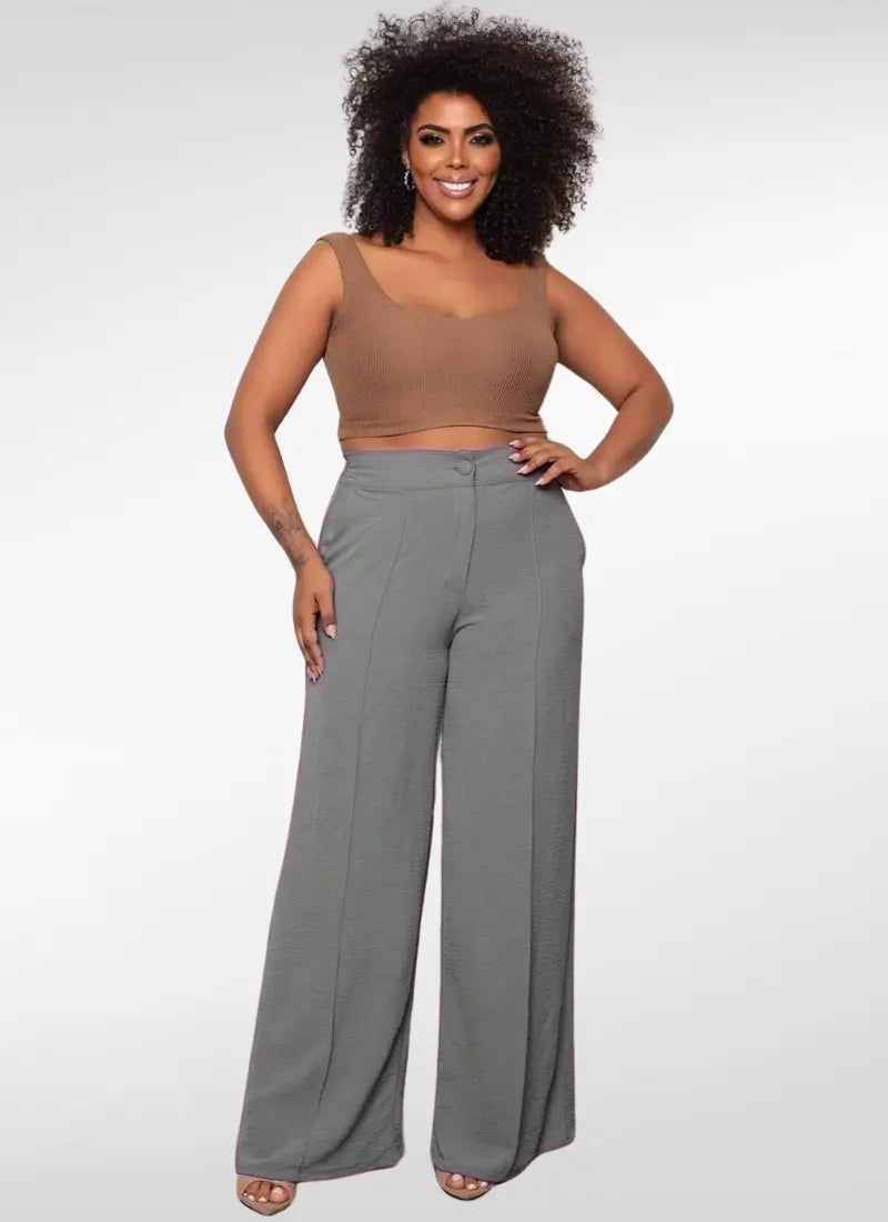 Calça Feminina plus size pantalona duna