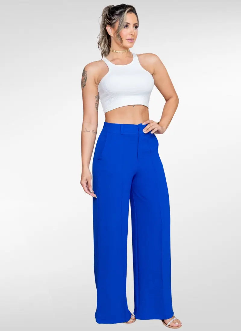 Calça Feminina Alfaiataria Wide Leg