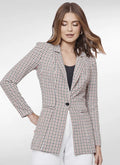 Blazer Feminino alfaiataria com ombreiras alongado