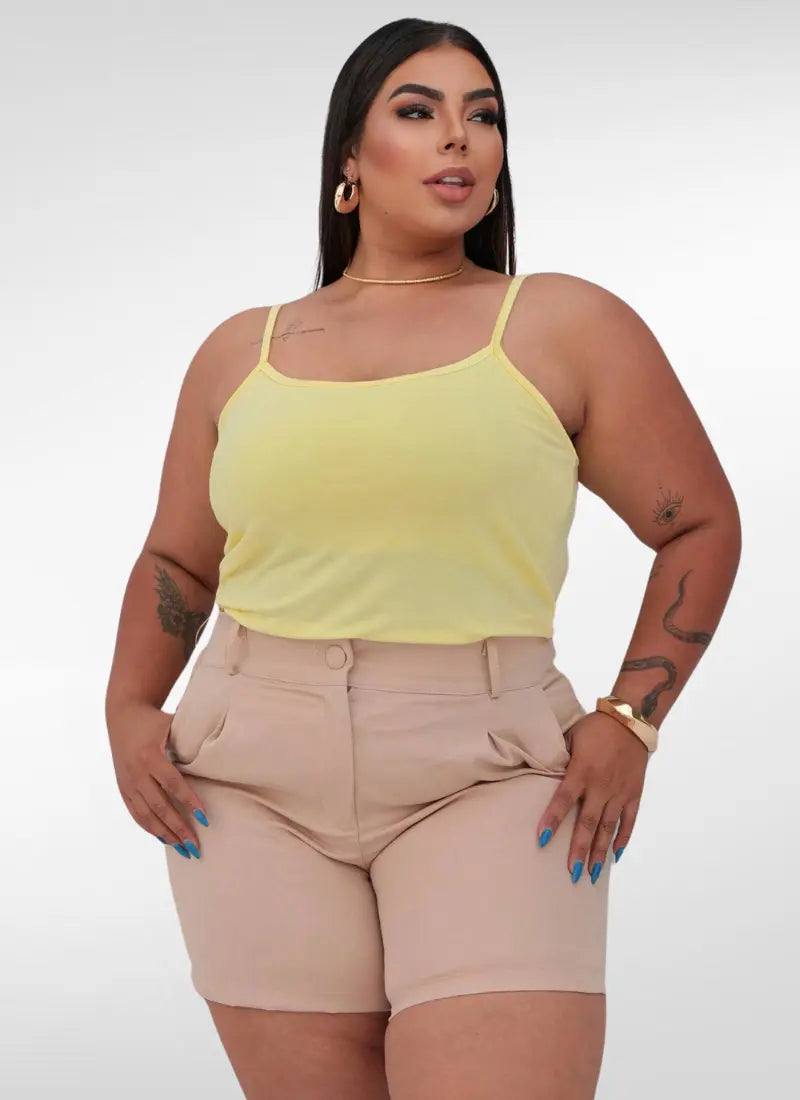 Regata Feminina plus size com forro