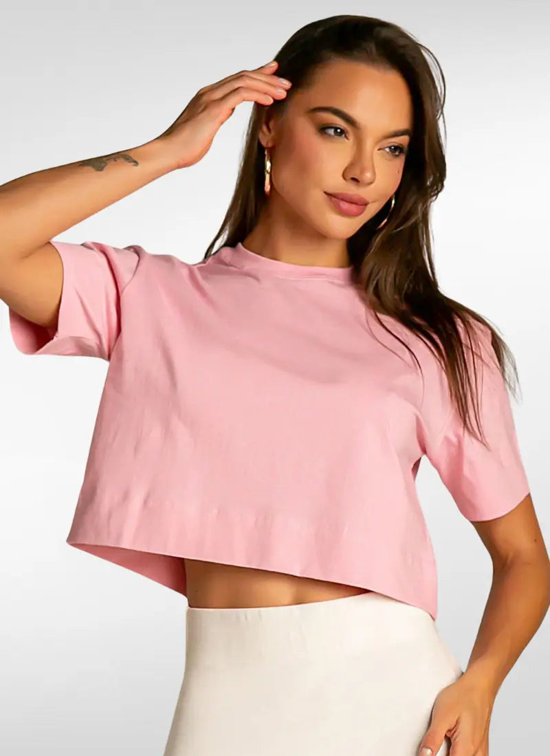 Camiseta Feminina Cropped Lisa