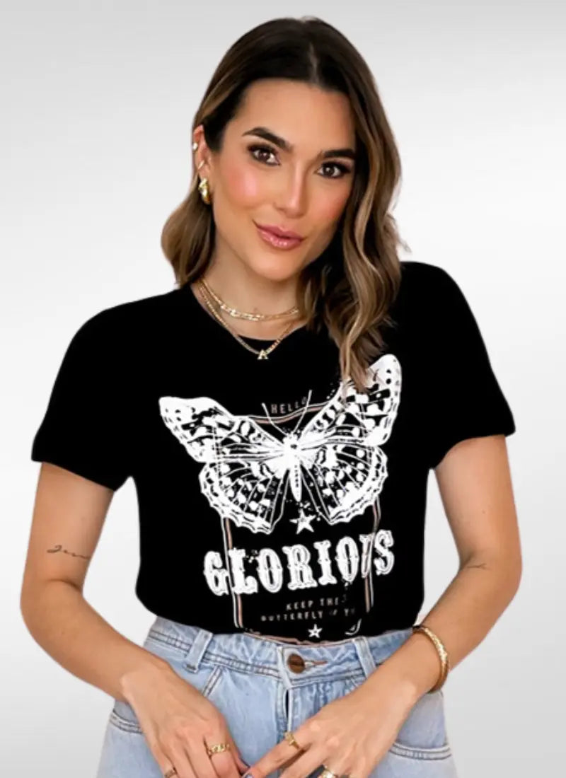 Camiseta Feminina Glorious Borboleta