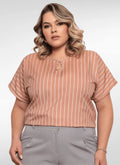 Blusa Feminina plus size manga curta