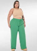 Calça Feminina plus size pantalona duna cintura elástica