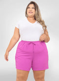 Short Feminino alfaiataria plus size tecido duna